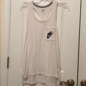 White Nike work out top
